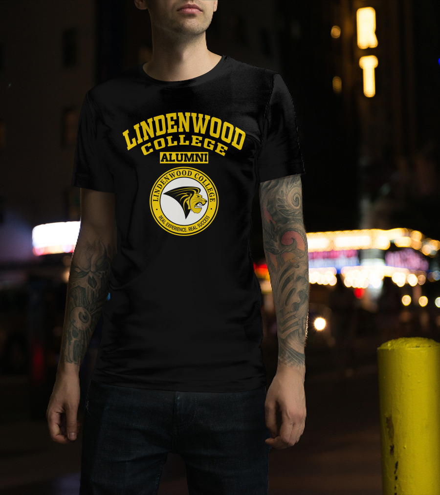 Lindenwood College Alumni Real Experience Real Success Lion T-Shirt