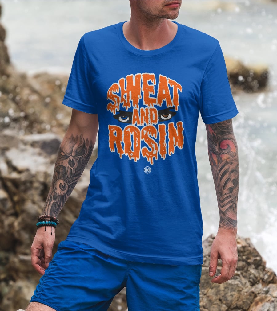 SWEAT AND ROSIN Eyes Dripping Orange 86 T-Shirt