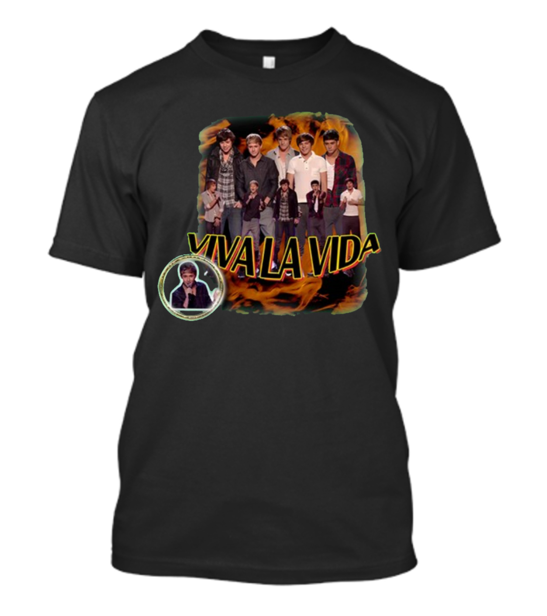 Keelybutler Sadstreet Viva La Vida Group Performance Flame Background T-Shirt