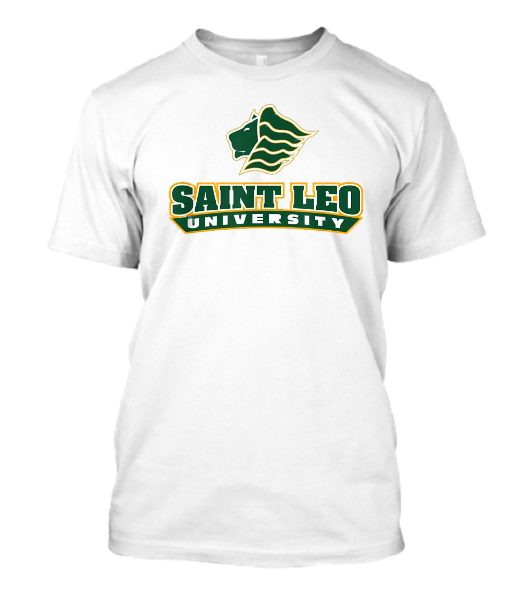 Saint Leo University Lions Logo Green And Gold T-Shirt