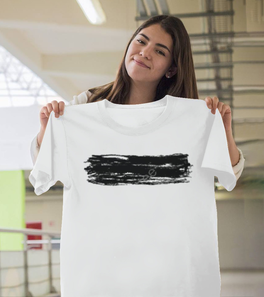 Teddysphotos Yellow Subtract Black Brushstroke Iconic T-Shirt