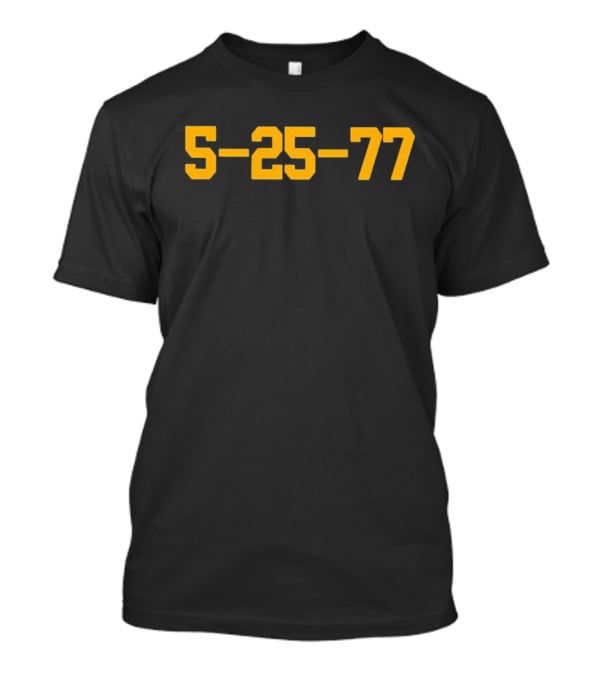 Mechilambre 5-25-77 Retro Date Emblem T-Shirt