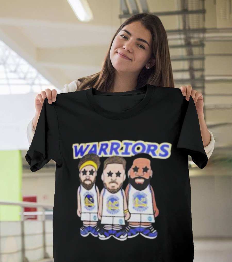 Warriors Steph Curry Klay Thompson Draymond Cartoon T-Shirt