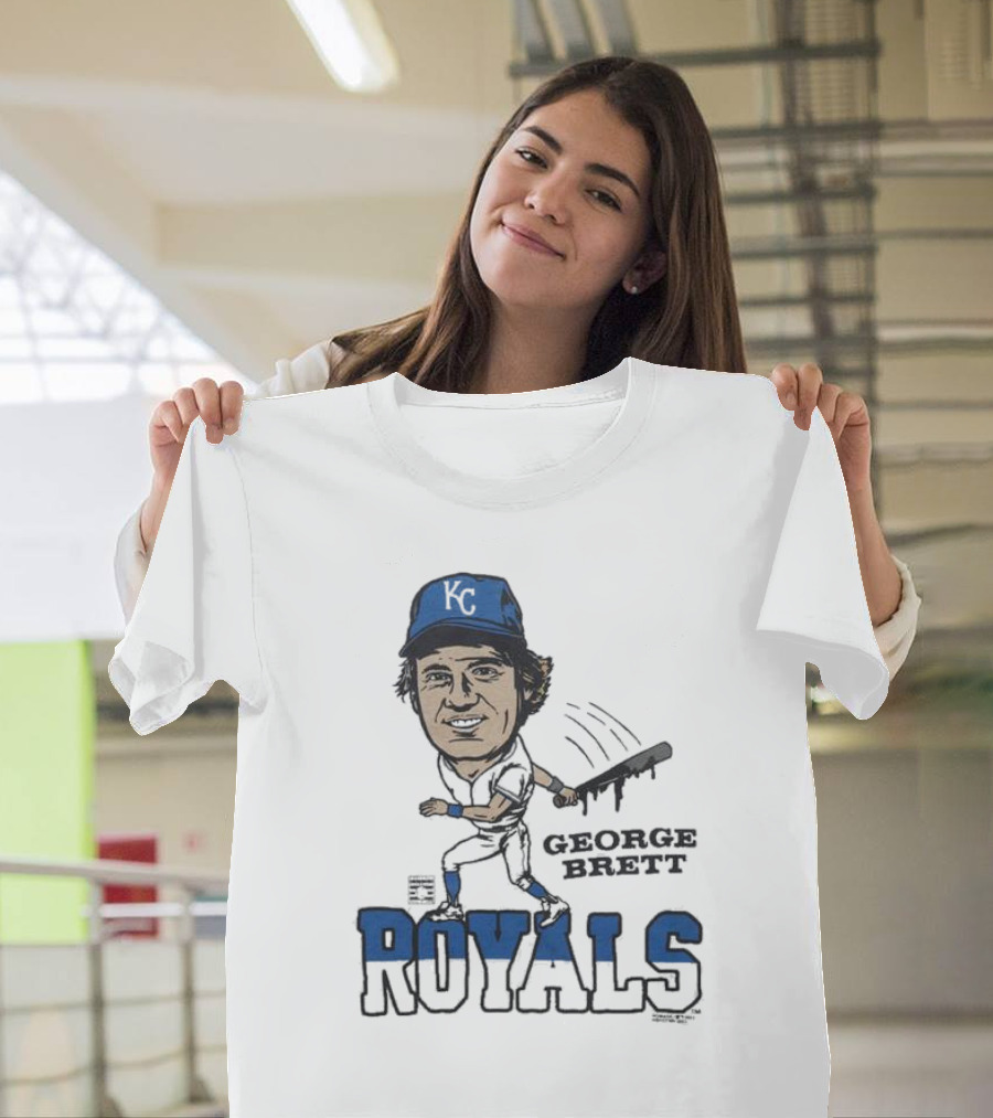 Royals George Brett KC Vintage Caricature T-Shirt