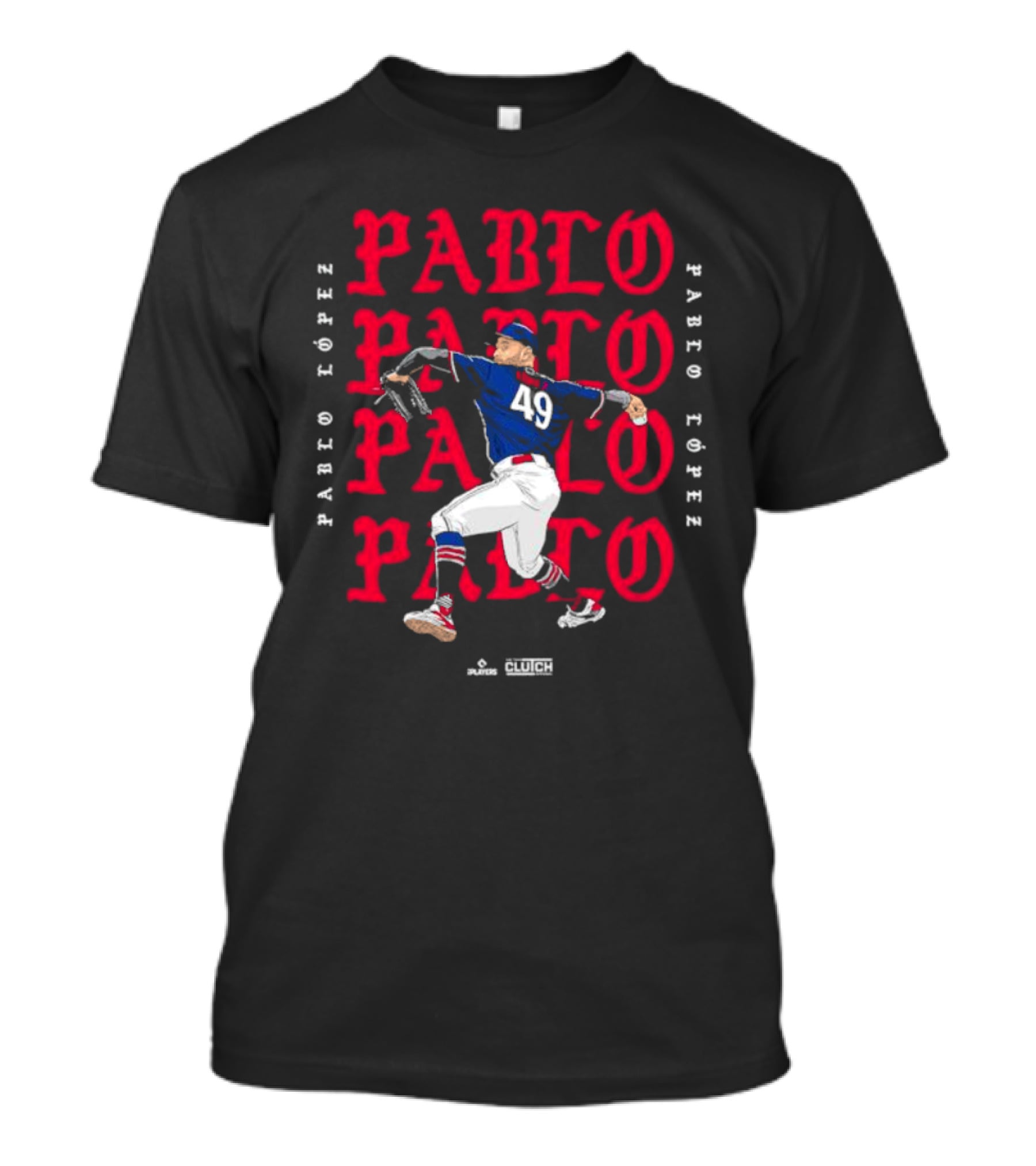 Pablo López Pitching MLBPA 49 Clutch Players T-Shirt