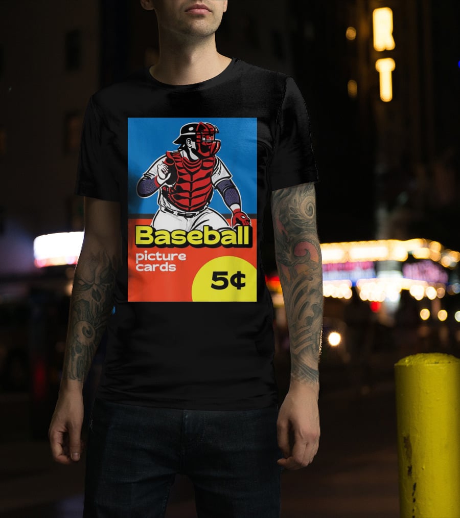 Baseball Picture Cards 5¢ Catcher T-Shirt