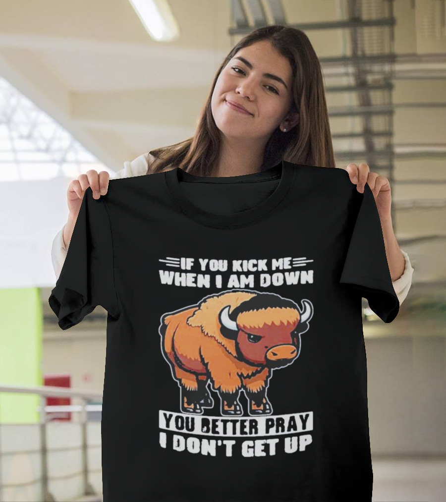 Buffalo If You Kick Me When I Am Down You Better Pray I Don’t Get Up T-Shirt