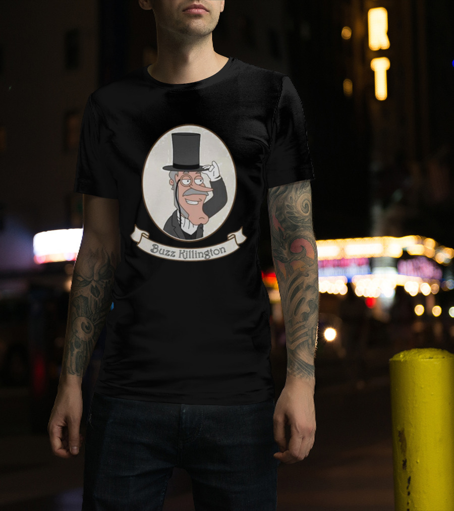 Buzz Killington Family Guy Character In Formal Attire With Top Hat T-Shirt