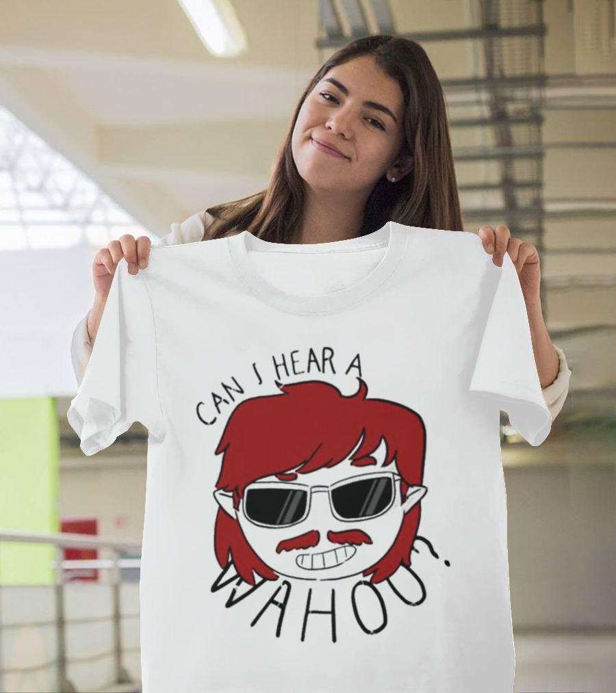 Can I Hear A Wahoo Red-Haired Character With Sunglasses T-Shirt
