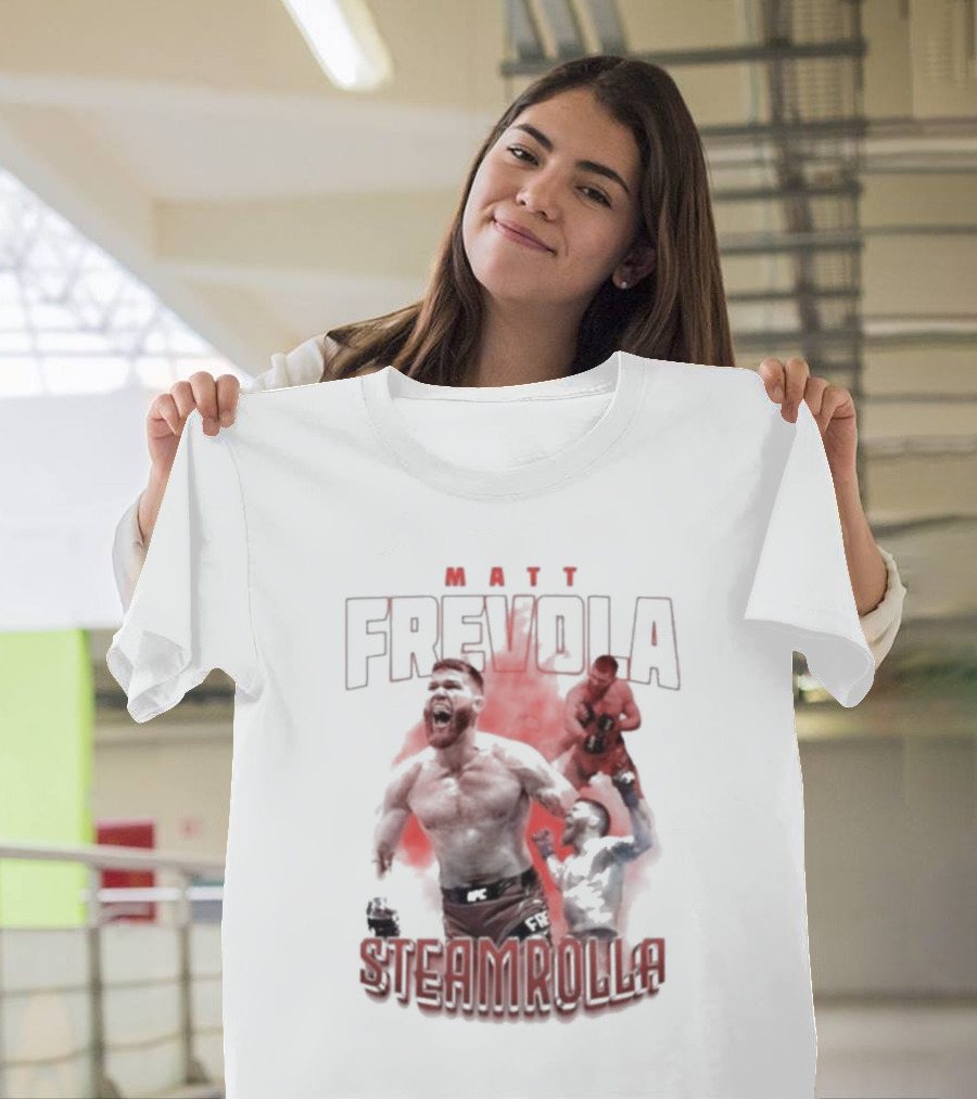 MATT FREVOLA STEAMROLLA Fiery MMA Fighter Action Scene T-Shirt