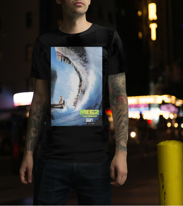 MEG 2 The Trench Shark Image Theater Release August 4 T-Shirt
