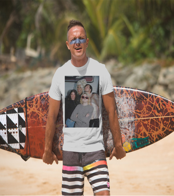 Rupaul With Nirvana Members Dave Grohl Kurt Cobain Krist Novoselic T-Shirt