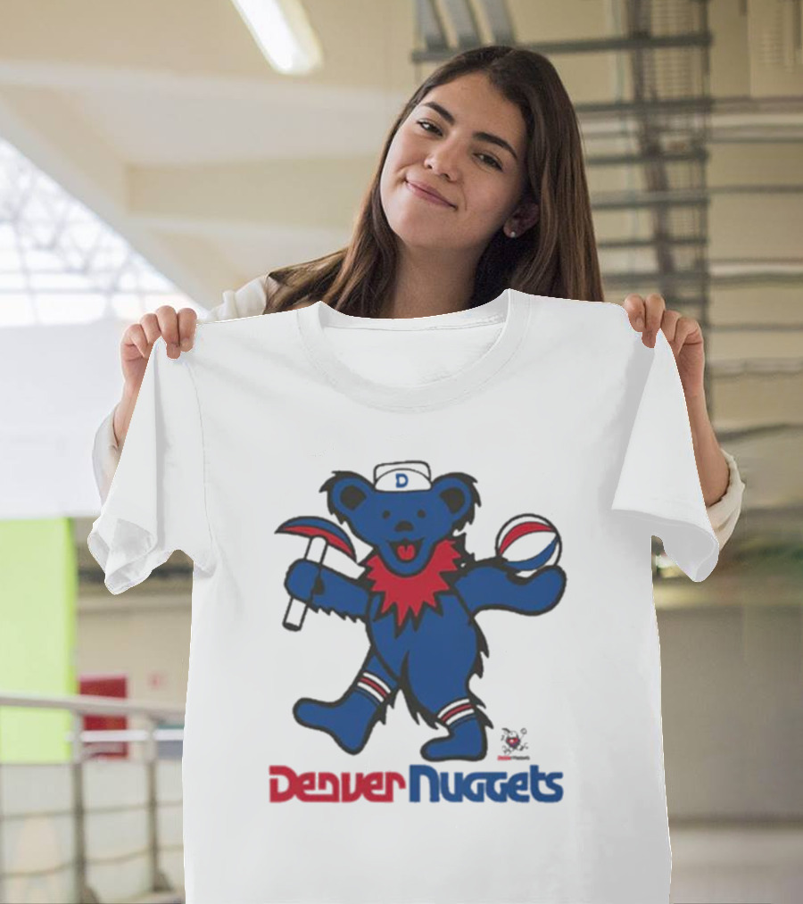 Denver Nuggets Grateful Dead Dancing Bear Basketball Axe T-Shirt