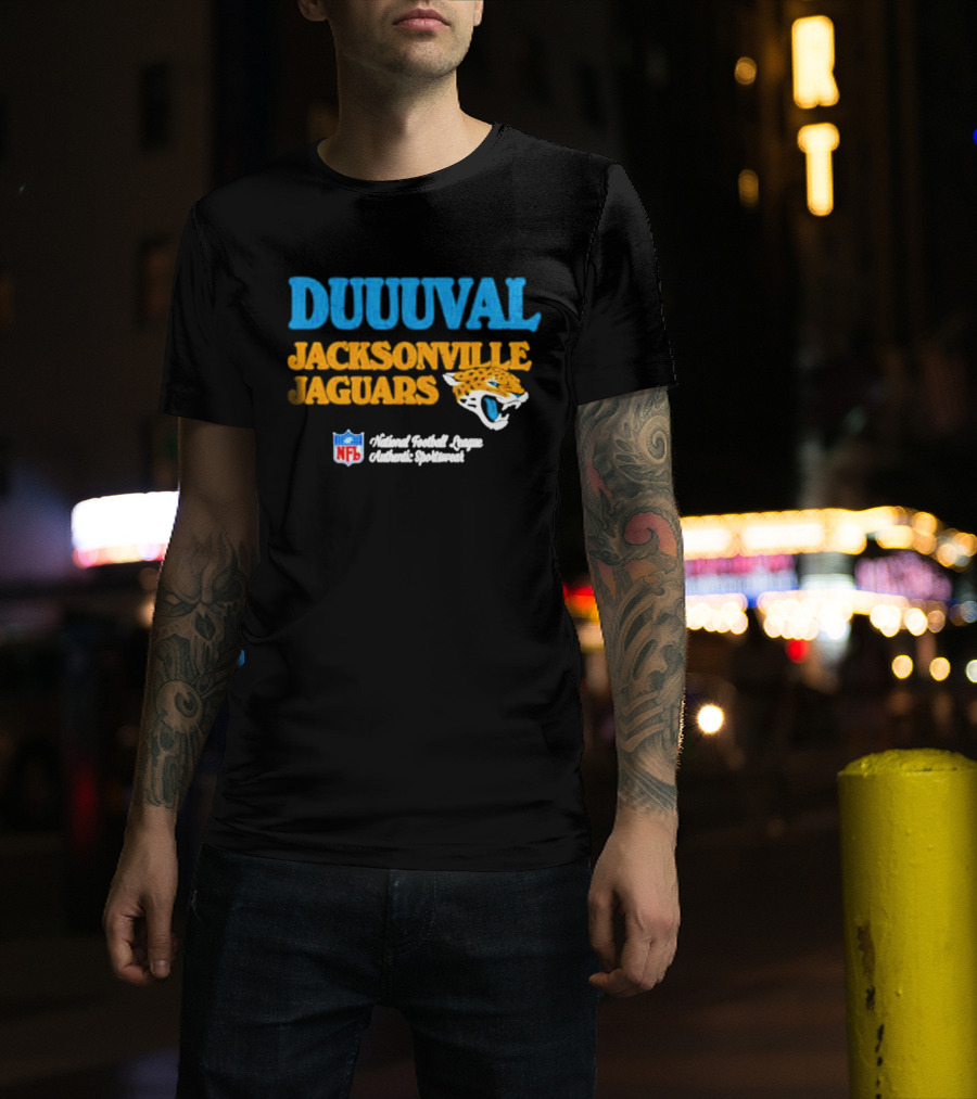 DUUUVAL Jacksonville Jaguars National Football League Authentic Sportswear NFL T-Shirt