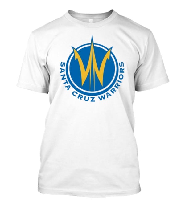 Santa Cruz Warriors Basketball Team Logo Blue And Yellow T-Shirt
