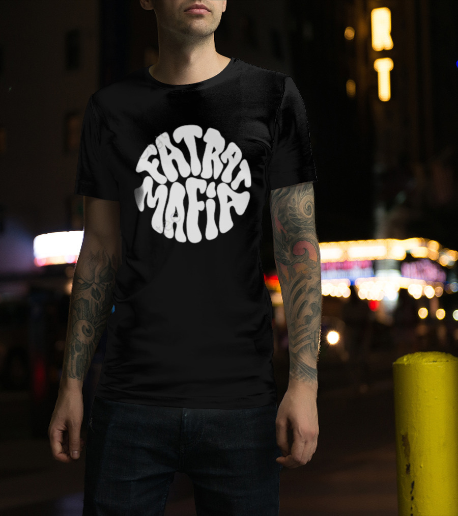 Fat Rat Mafia Retro Psychedelic Font T-Shirt