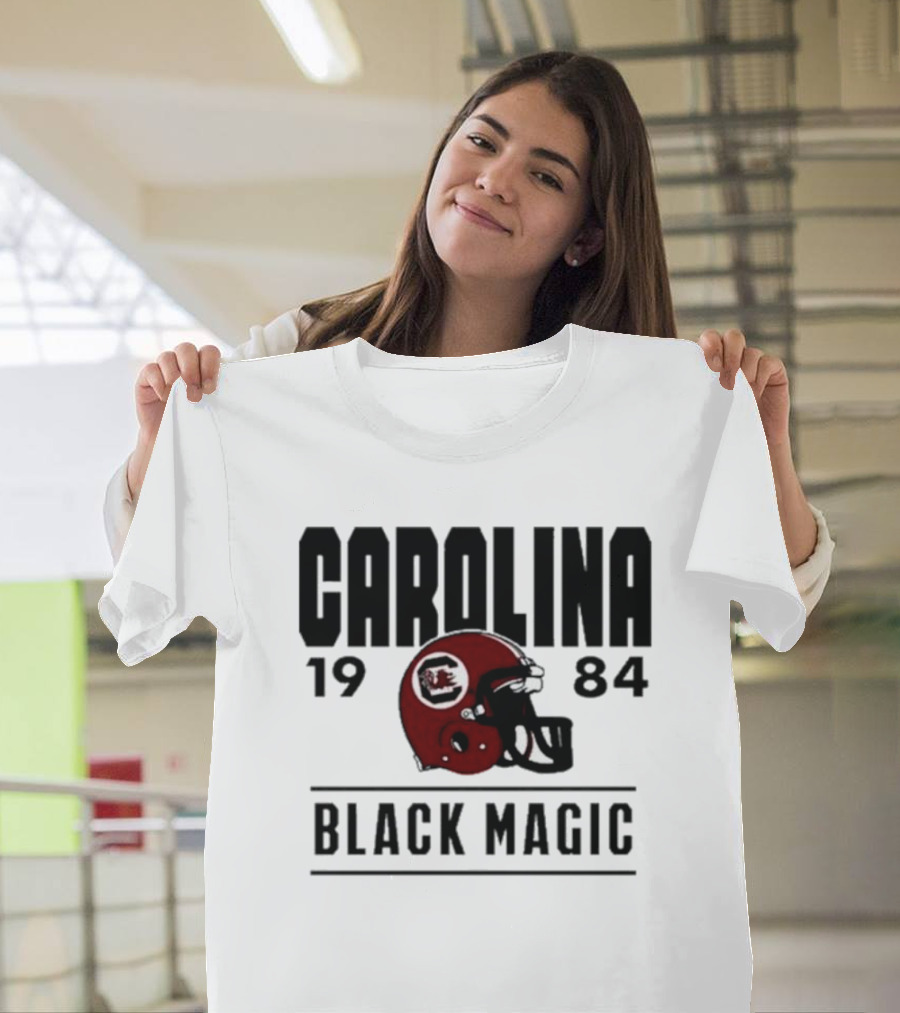 Carolina 1984 Black Magic Football Helmet T-Shirt