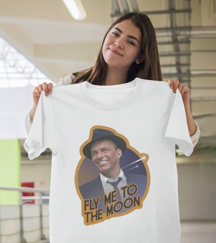 Frank Sinatra Fly Me To The Moon Vintage Iconic Singer T-Shirt