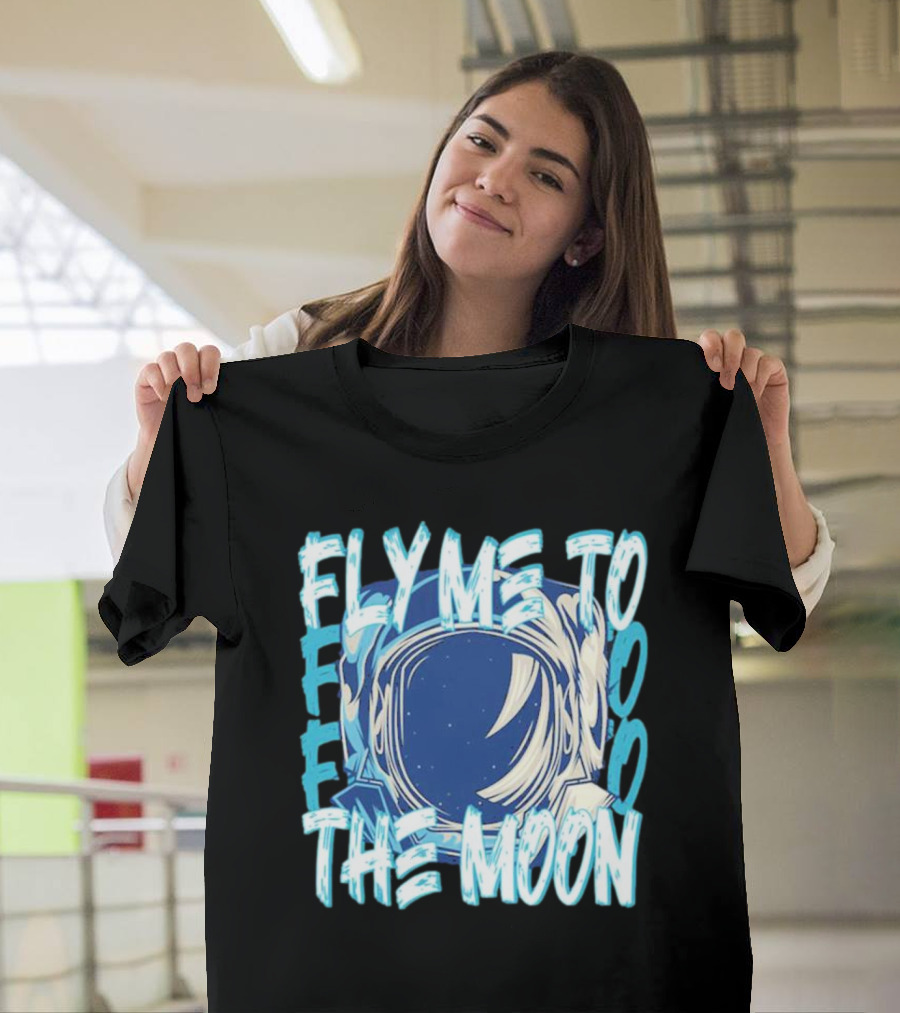 Fly Me To The Moon Astronaut Helmet Sky Stars T-Shirt