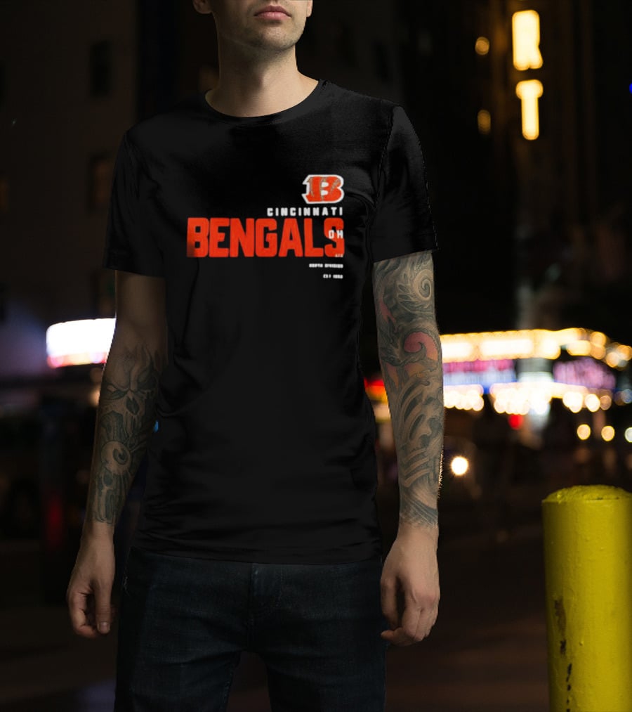 Cincinnati Bengals 13 Ohio Est 1968 Sports Team Tri-Blend T-Shirt