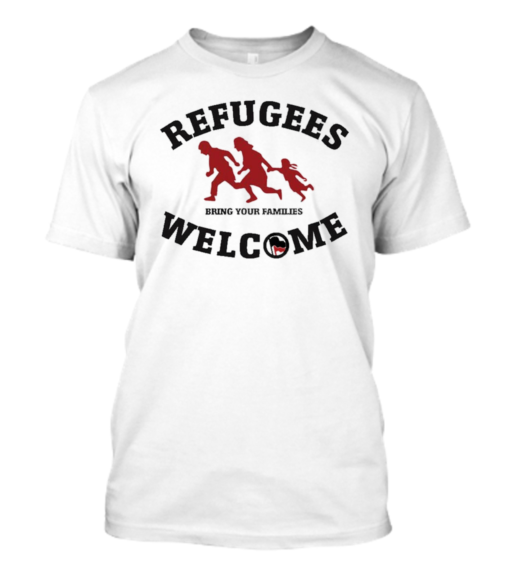 Refugees Welcome Bring Your Families Red T-Shirt