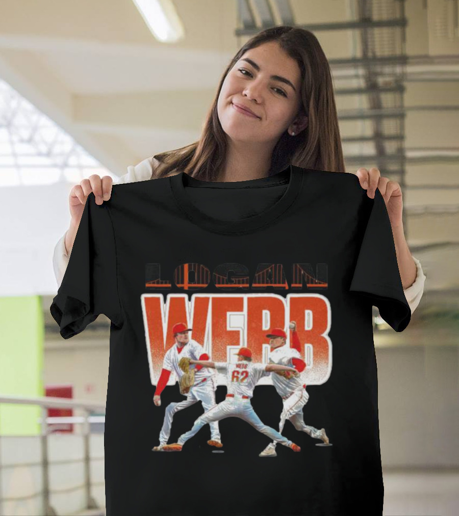 Logan Webb San Francisco Giants Pitching Action T-Shirt