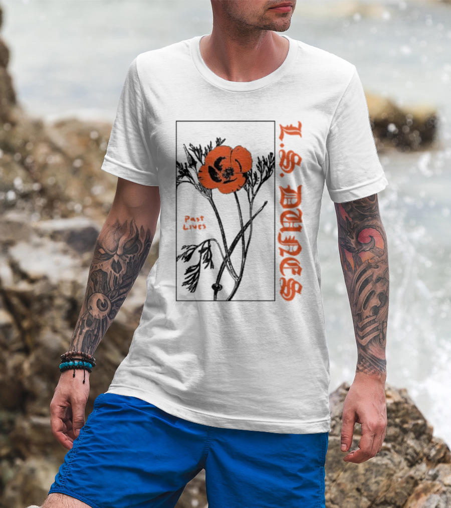 L.S. Dunes Past Lives Orange Flower T-Shirt
