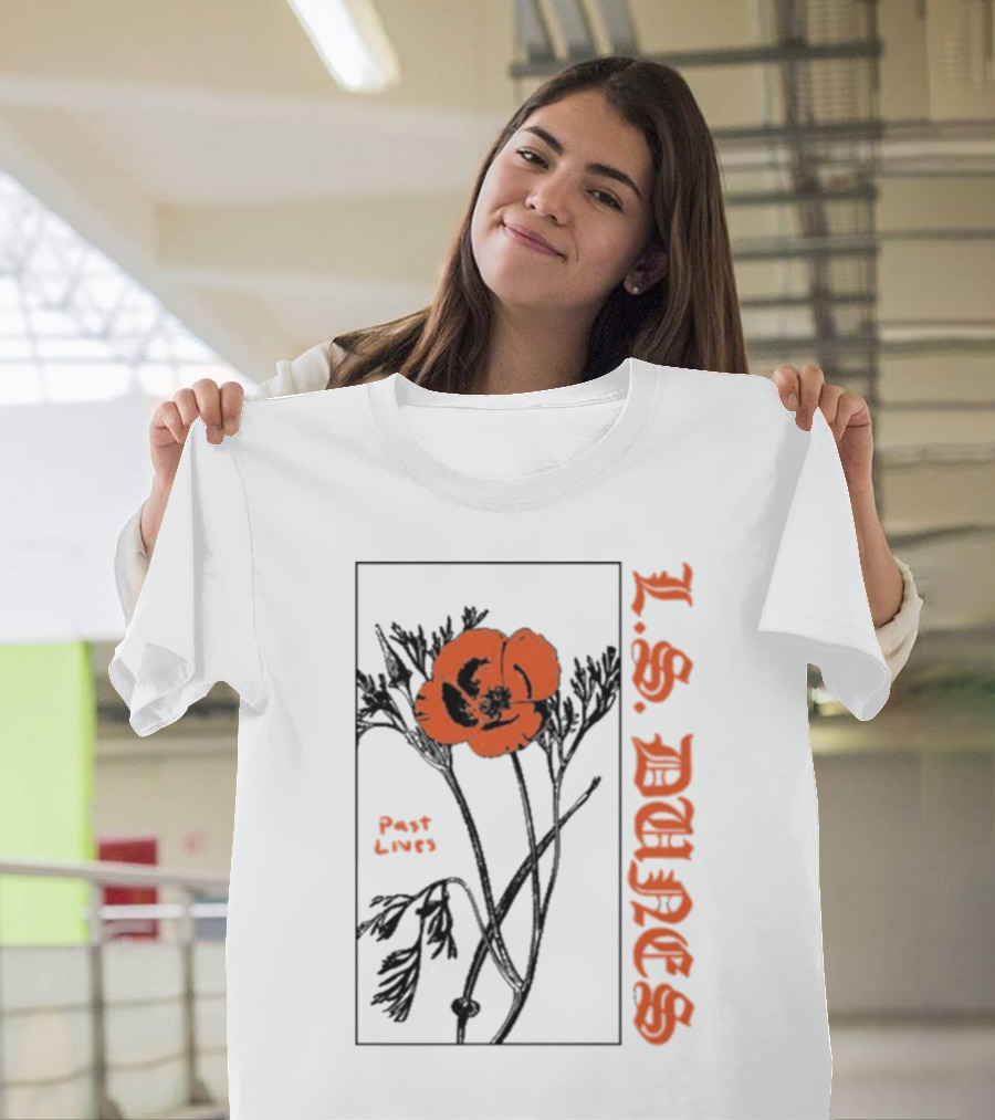 L.S. Dunes Past Lives Orange Flower T-Shirt