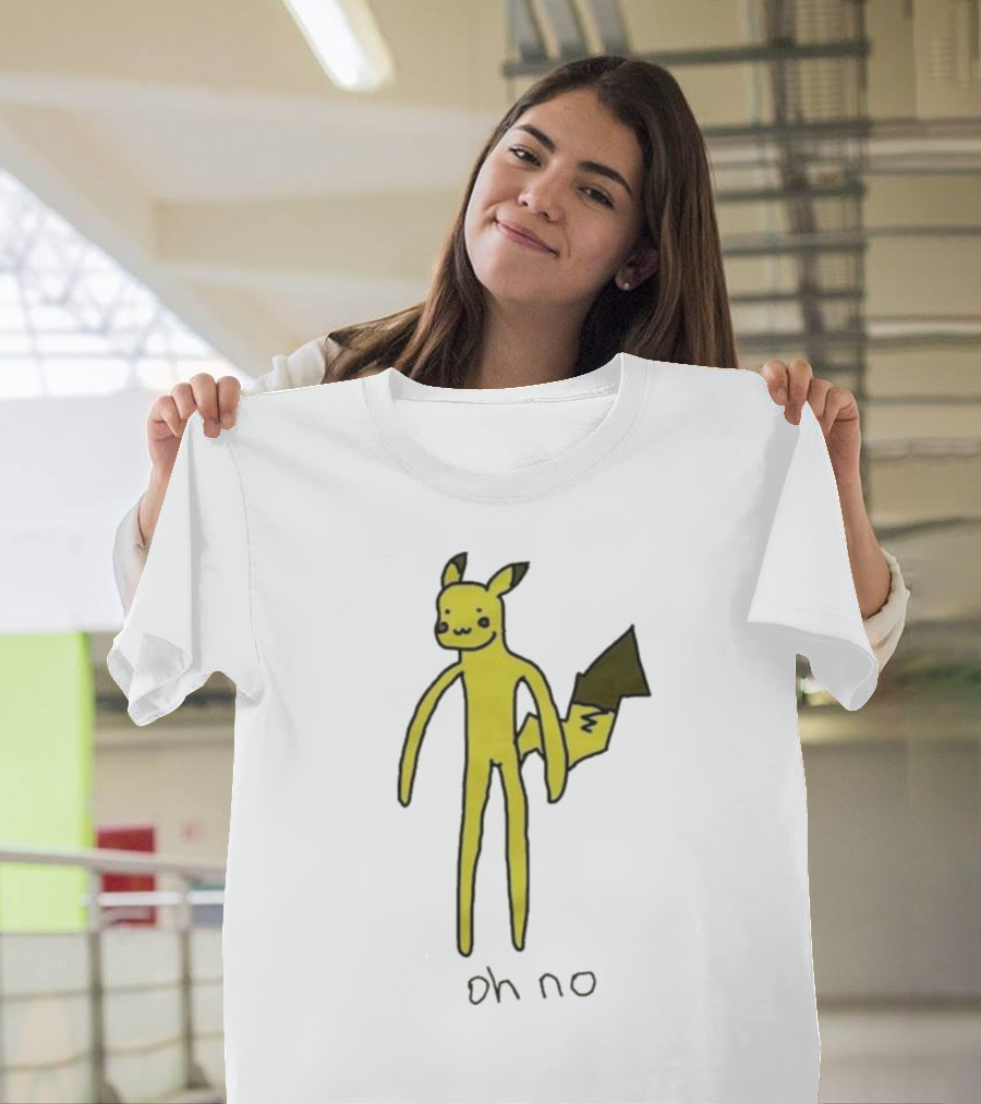 Pikachu Oh No Meme Long Limbed Yellow Character T-Shirt