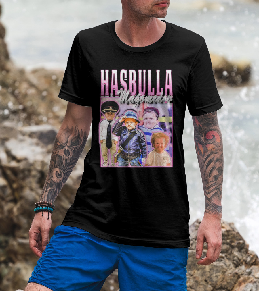 Hasbulla Magomedov Collage With Friday Beers T-Shirt