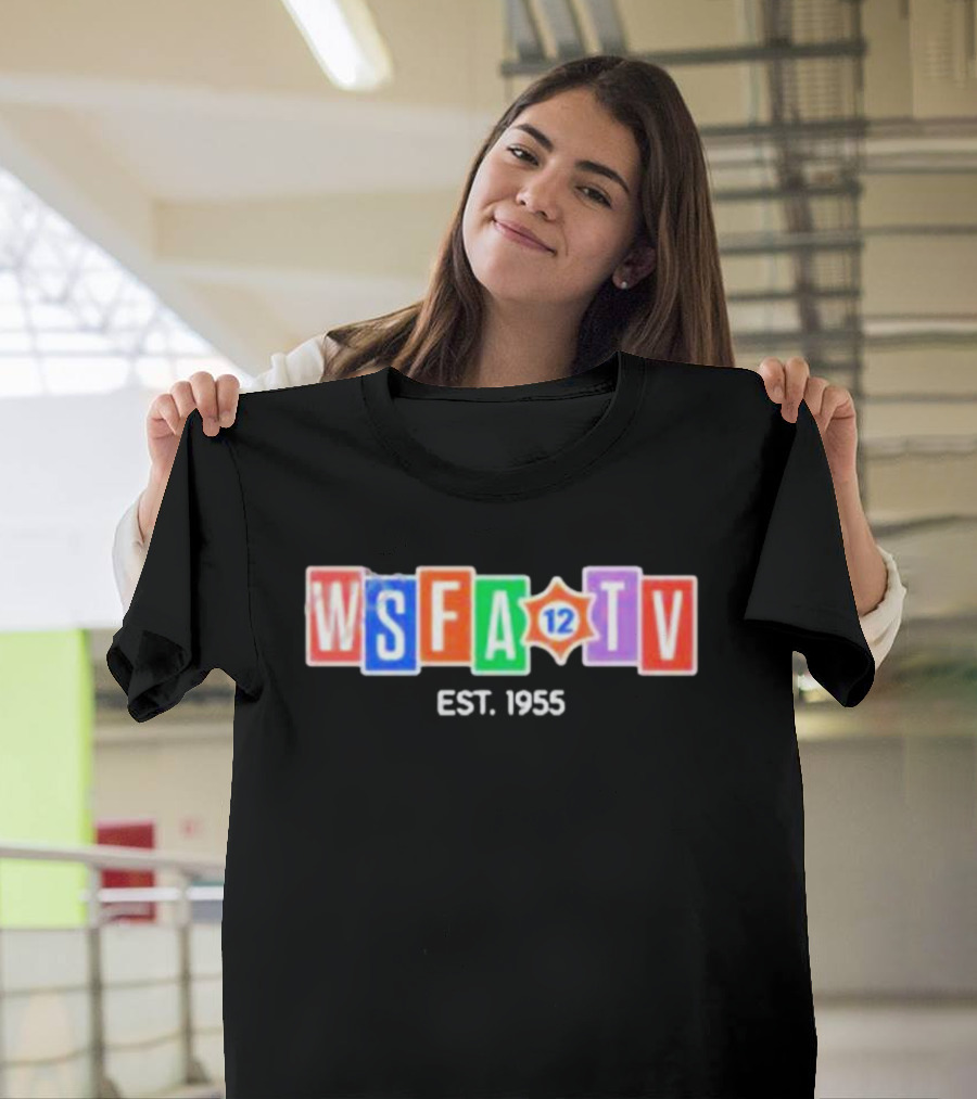 WSFA 12 TV Est 1955 Colorful Logo Blocks T-Shirt