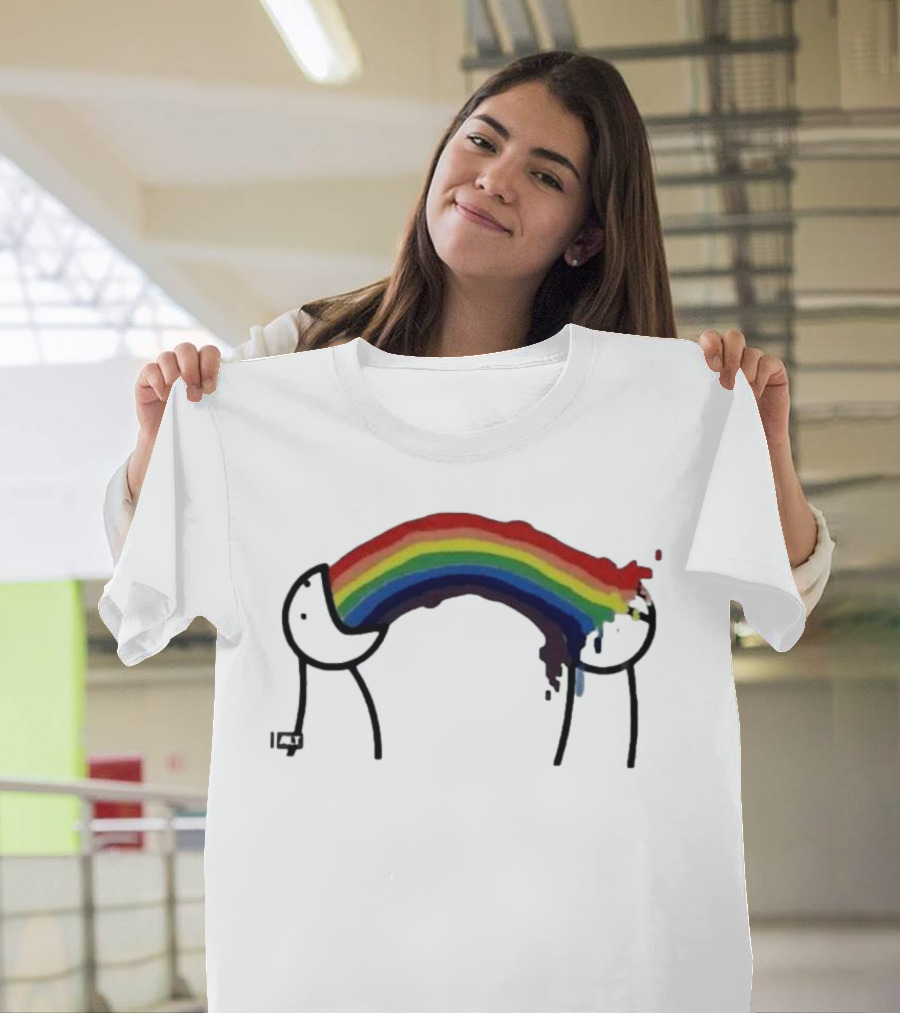 James Woods Sick Of It Rainbow Puke Meme T-Shirt