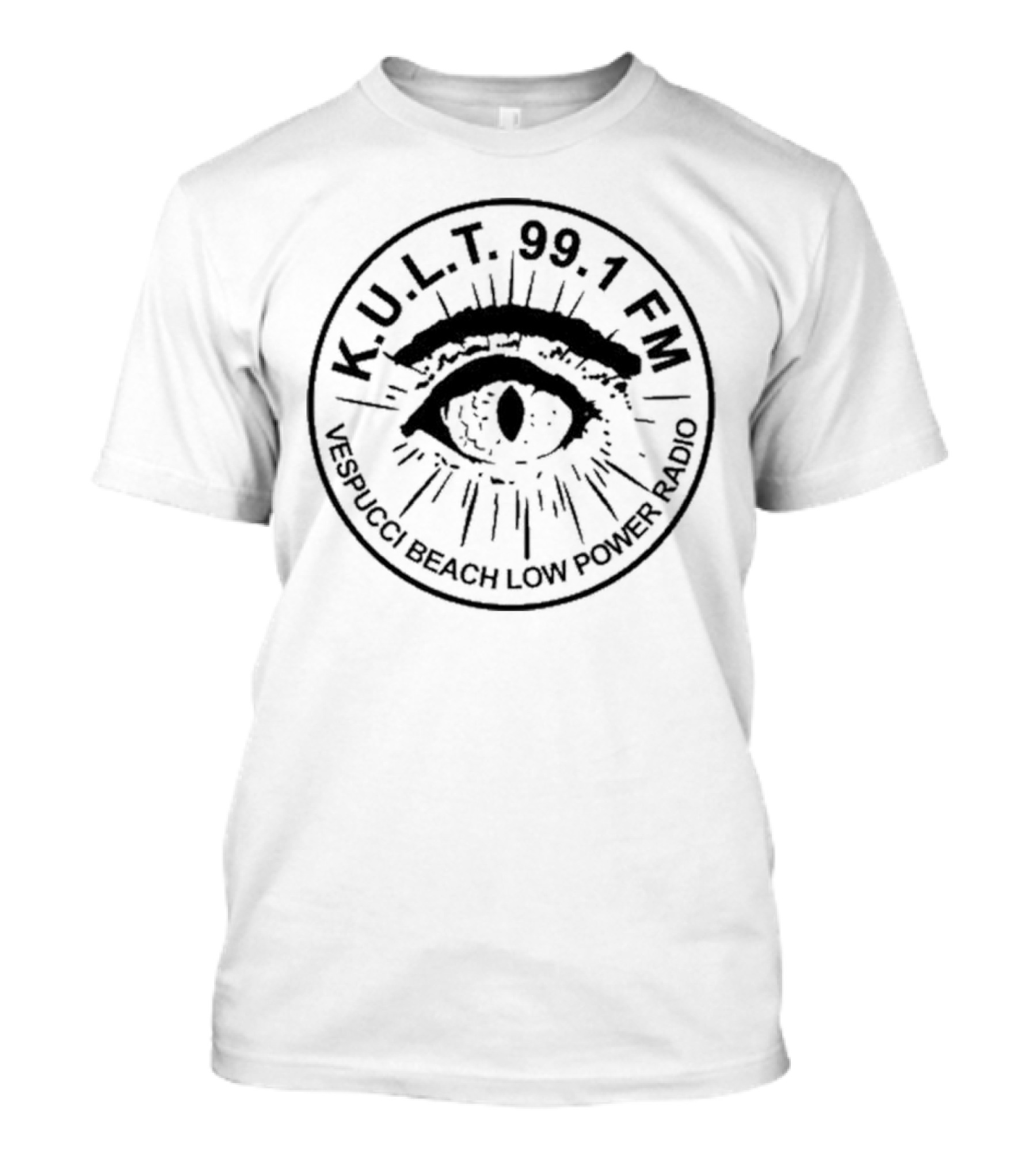 KULT 99.1 FM Vespucci Beach Low Power Radio Eye T-Shirt