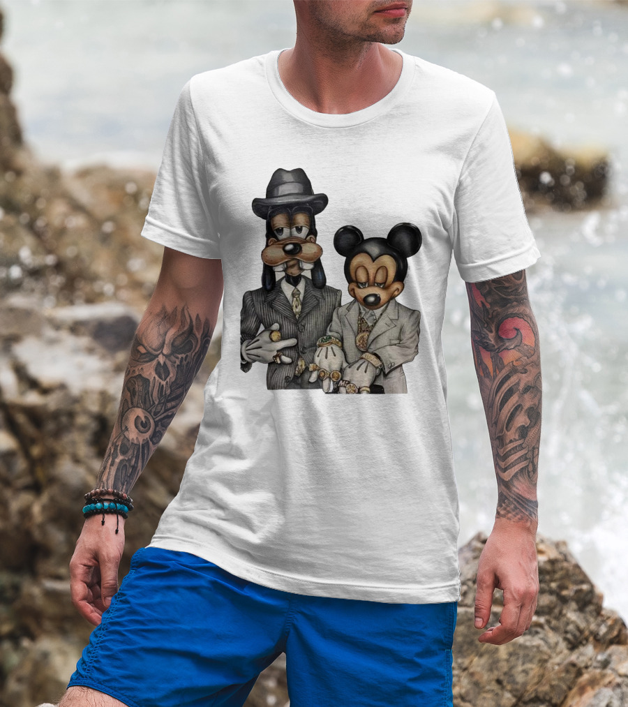 90s Hip Hop Dancehall Soca Junkie Mickey Mouse Goofy Fashion T-Shirt
