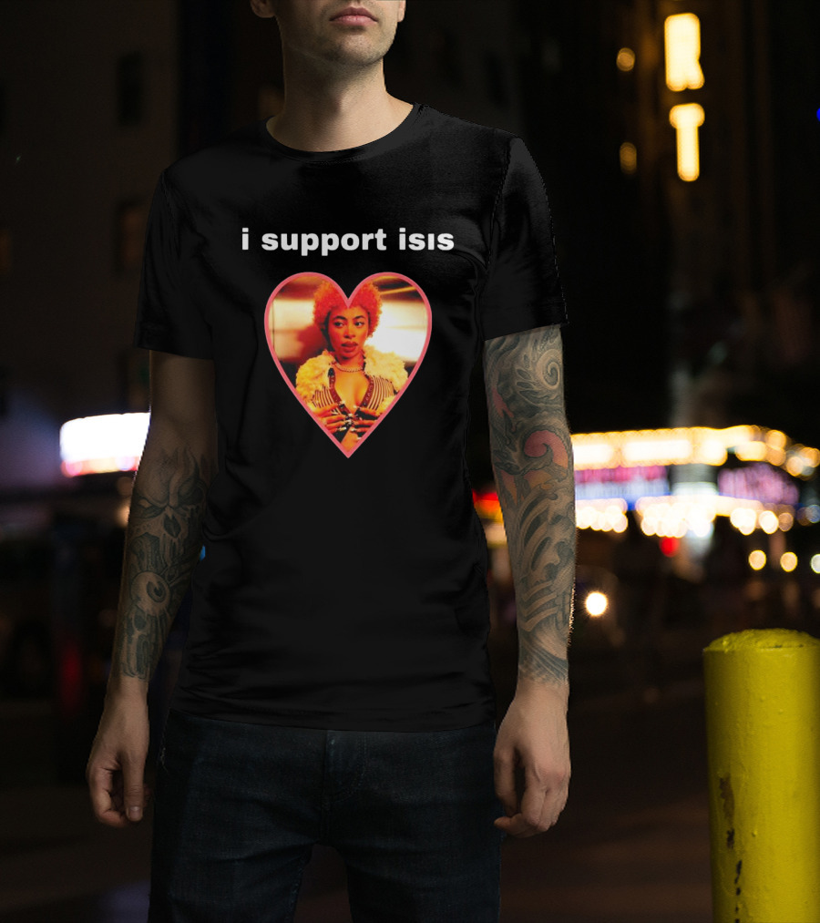 I Support Isis Heart-shaped Image T-Shirt