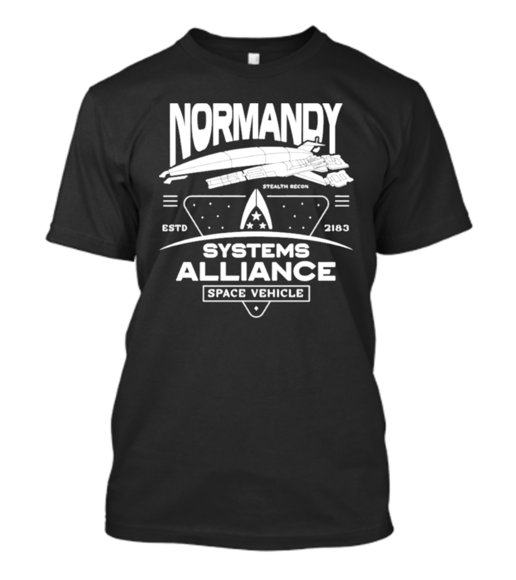 Normandy Systems Alliance Space Vehicle Estd 2183 Stealth Recon T-Shirt