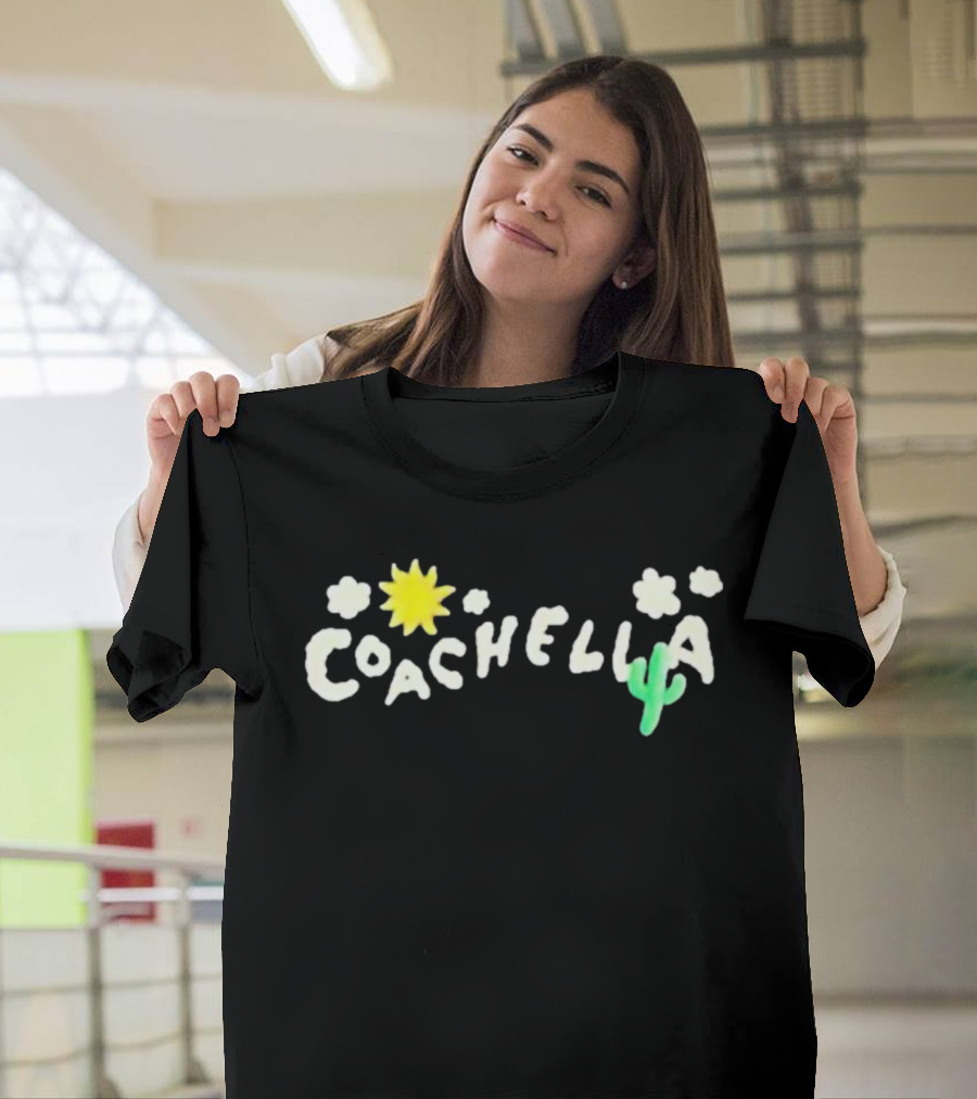 Coachella Clouds Sun Cactus Balloons Lineup T-Shirt