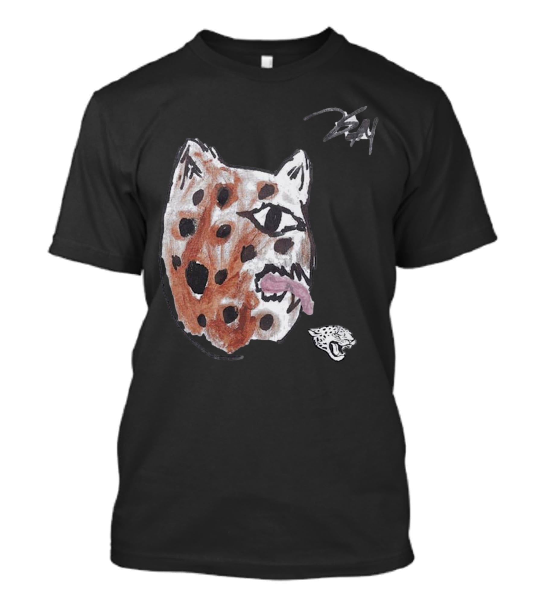 Jacksonville Jaguars Artwork By Tank Bigsby Featuring Stylized Jag Head T-Shirt