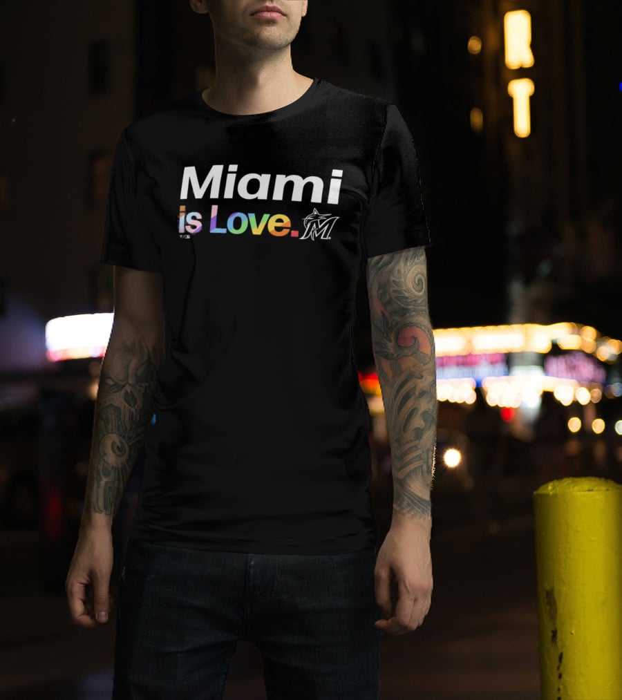 Miami Marlins Is Love Pride T-Shirt
