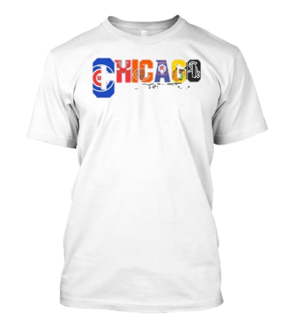 Chicago Sports Teams Logos Collage T-Shirt