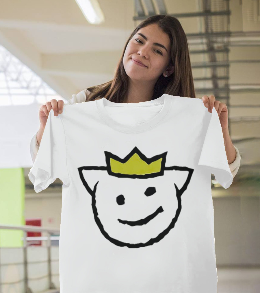 Agro Tommyinnit Collaboration Yellow Crown Smiley Face T-Shirt