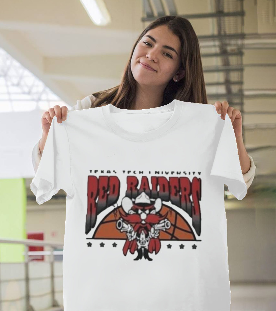 Texas Tech Basketball Red Raiders Guns Up Mascot T-Shirt