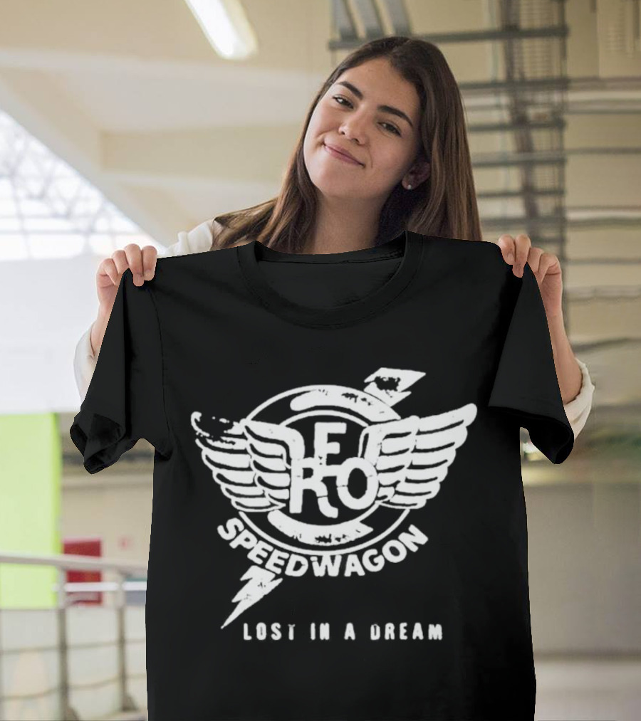 Reo Speedwagon Lost In A Dream Logo Wings And Lightning Bolt T-Shirt