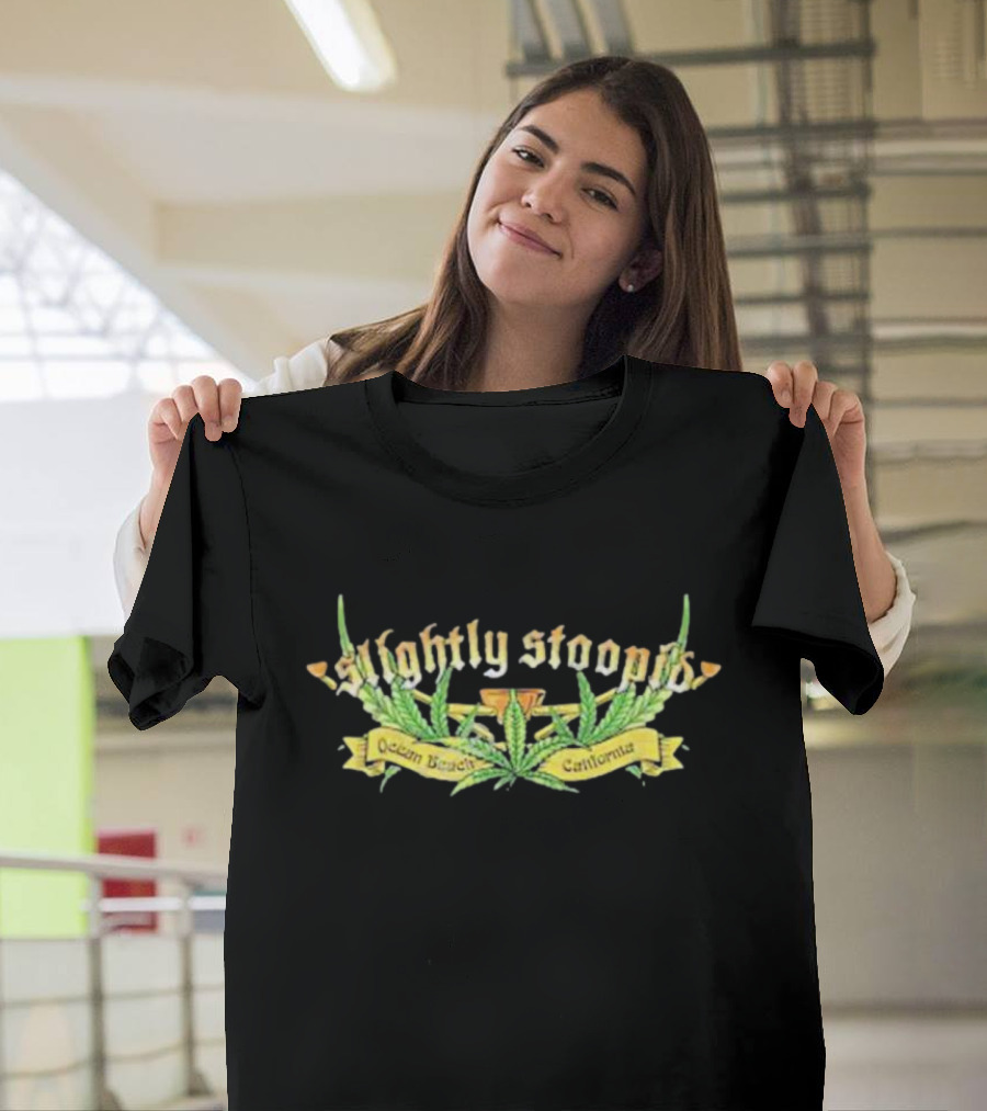 Slightly Stoopid Ocean Beach California Marijuana Crest T-Shirt