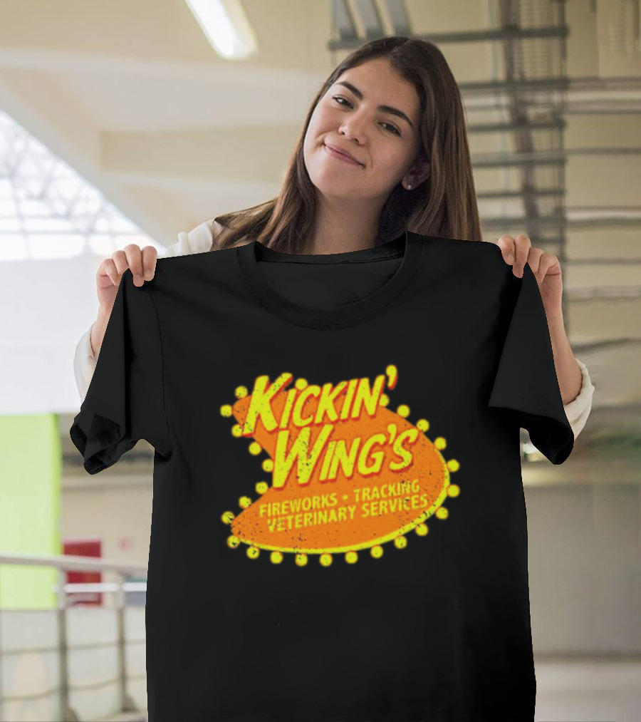 Kickin' Wing's Fireworks Tracking Veterinary Services Joe Dirt T-Shirt