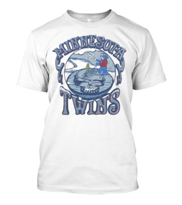 Minnesota Twins Grateful Dead Fishing Skull T-Shirt