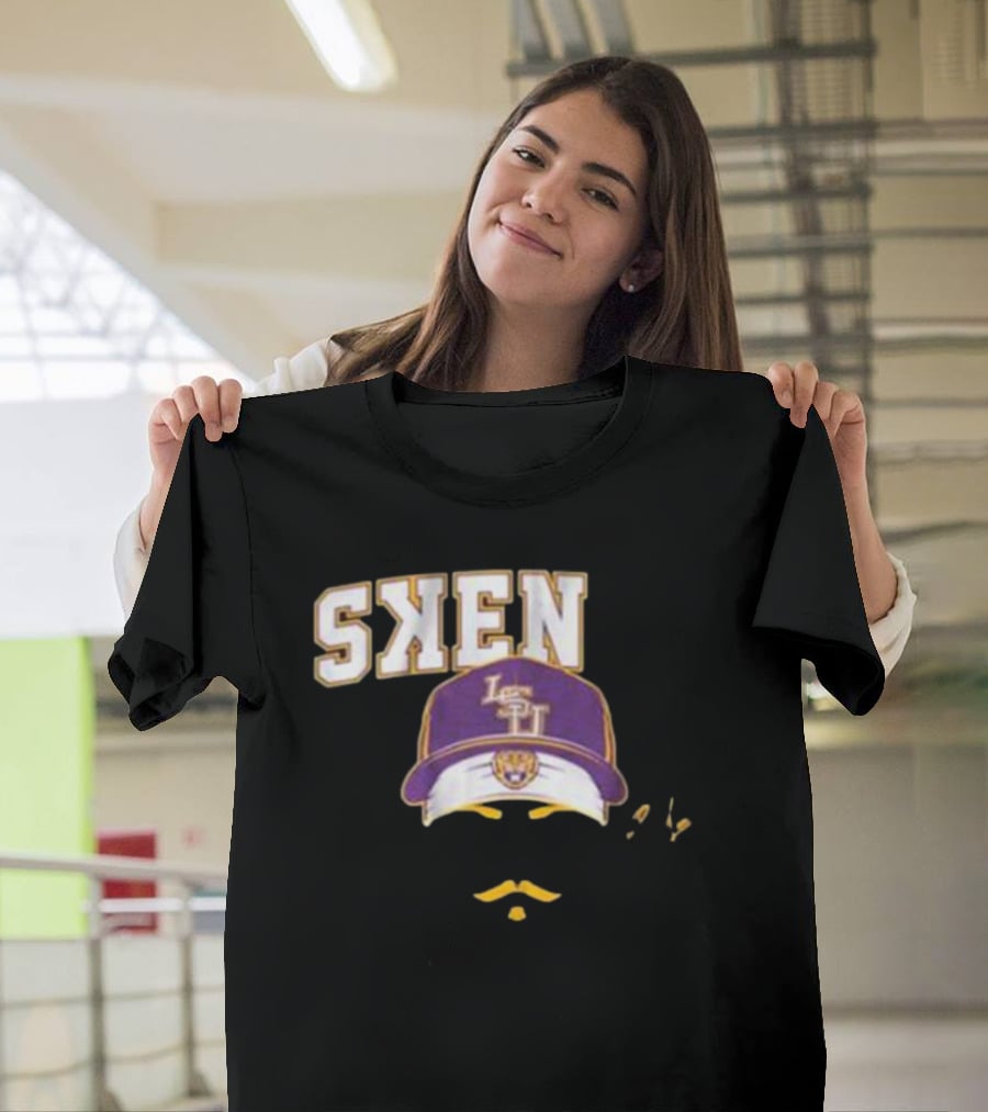 LSU Baseball Paul Skenes Stache Cap T-Shirt