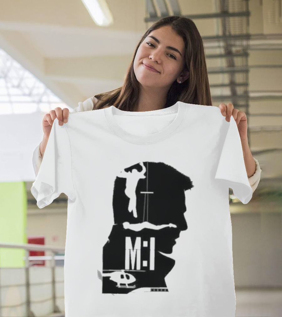 Mission Impossible Series MI Essential Silhouette And Helicopter Scene T-Shirt