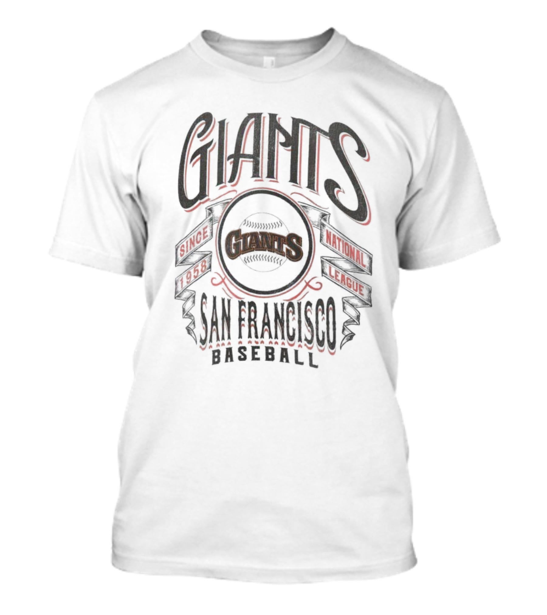 San Francisco Giants Baseball Since 1958 National League Rucker Collection Distressed Rock T-Shirt