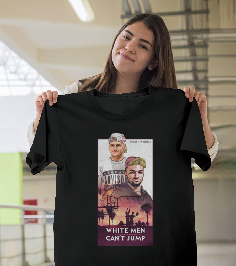 White Men Can't Jump Jokic Murray Basketball Sunset T-Shirt